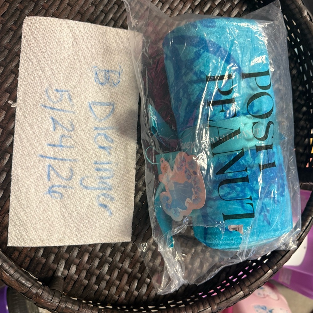 Posh Peanut Blue Teal Swaddle Blanket
